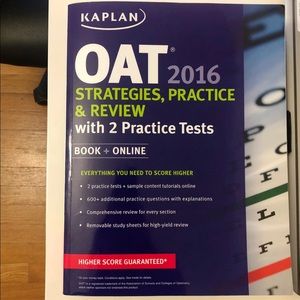 2016 Kaplan OAT Admissions Test Study Book